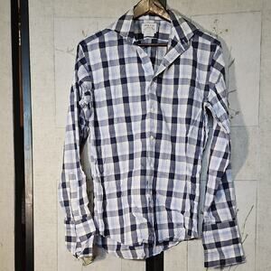 T.M.Lewin Blue and White Casual Button Down Shirt